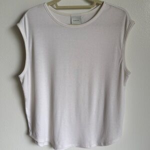 Varley White Cream Short Sleeve Top T-Shirt, Tank Top, Size Medium